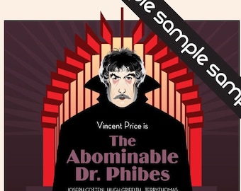 Vincent Price - The Abominable Dr. Phibes - 11 x 17&quot; Digital Print - Unofficial Fan Art