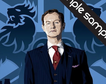 Sherlock - Unofficial Fan Art - Mycroft Holmes - 11 x 17" Digital Print