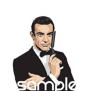 James Bond - Sean Connery - Unofficial Fan Art - 11 x 17&quot; Digital Print