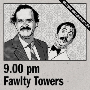 TV Listing Pastiche | Fan Art | Fawlty Towers | 1975 | 11 x 6&quot; Digital Print