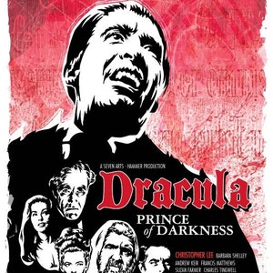 House of Hammer - Fan Art - Dracula, Prince of Darkness - 18 x 12" Digital Print