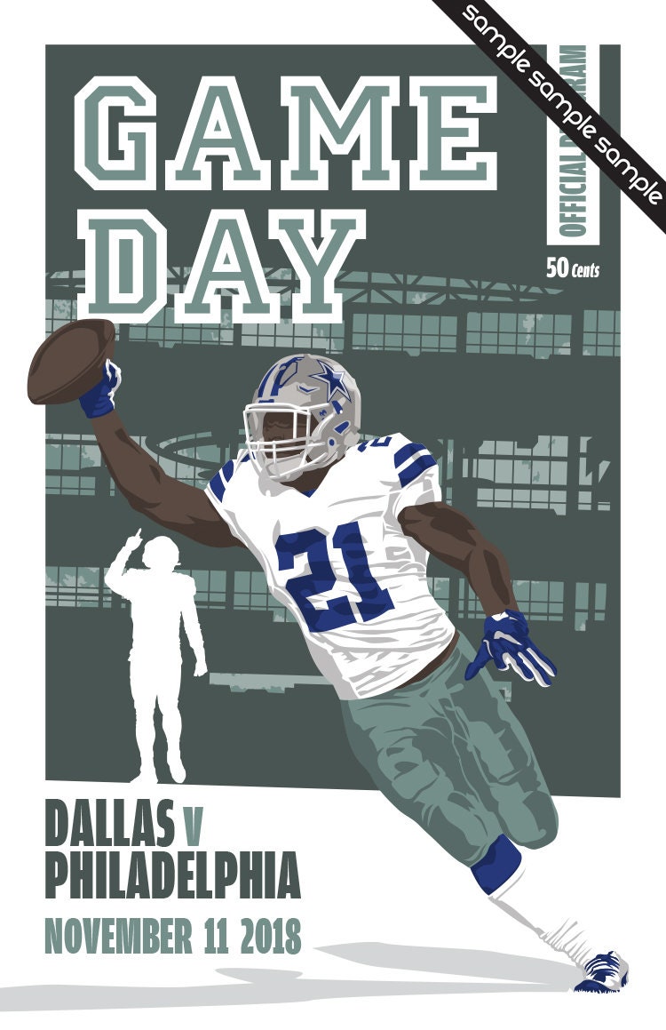 Dalton Schultz Poster Dallas Cowboys Art Print Minimalist 