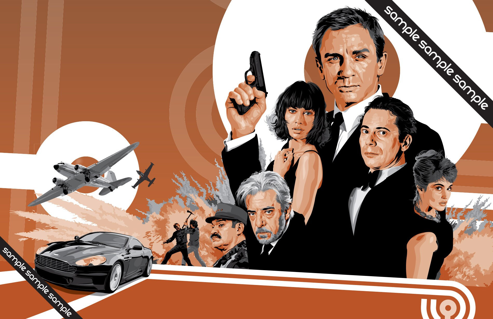 James Bond - Illustration - Quantum of Solace - 17 x 11" Digital Print