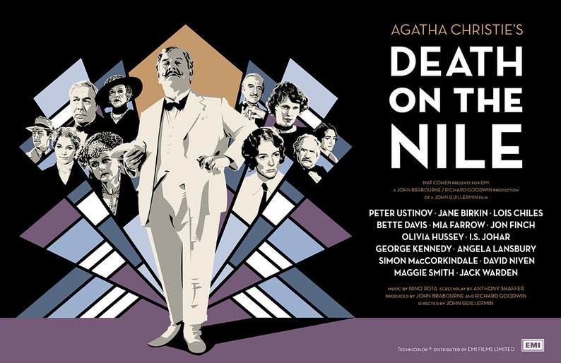 Hercule Poirot Death on the Nile Movie Poster Pastiche 17 | Etsy