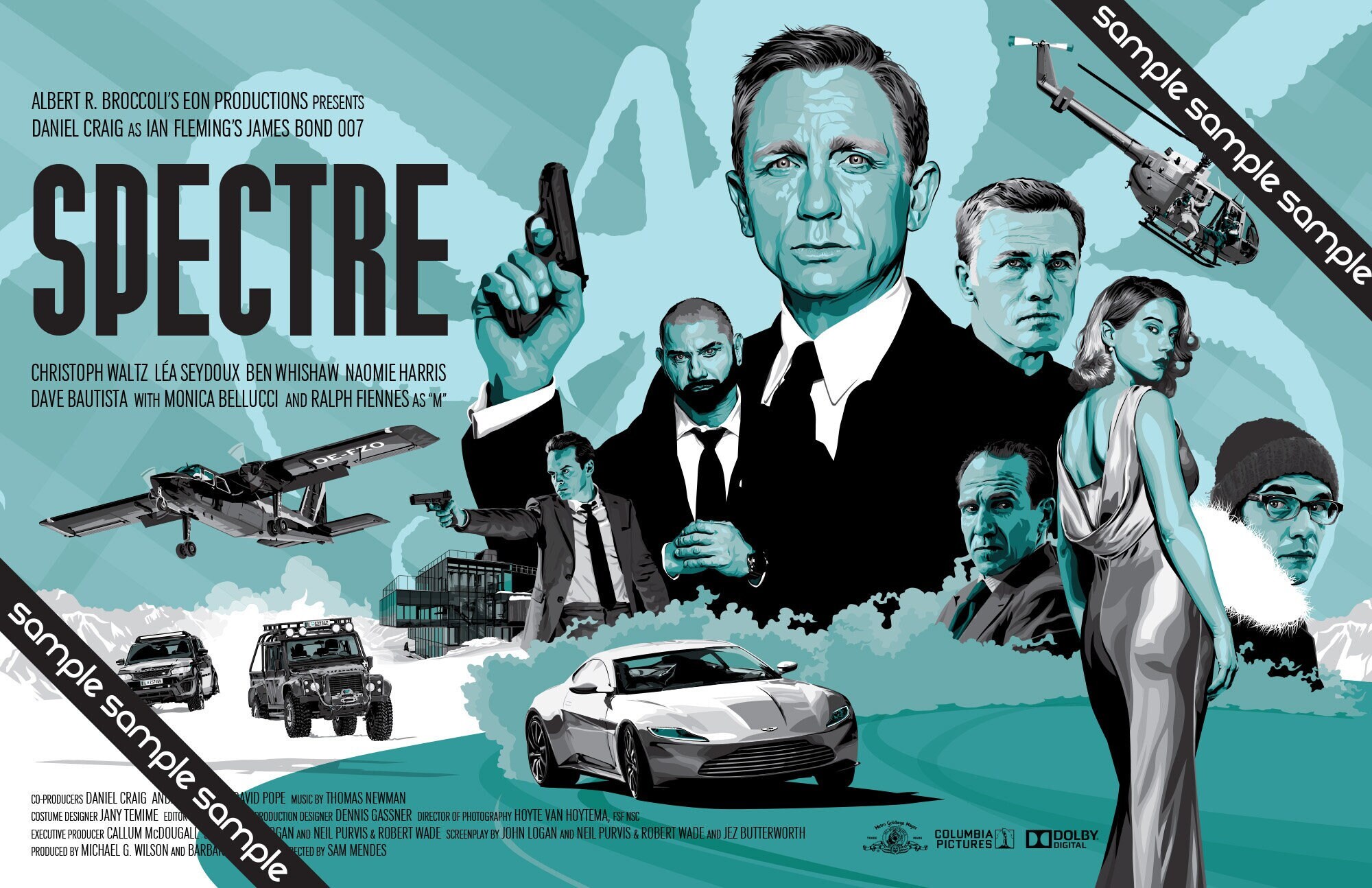 James Bond 007 Unofficial Fan Art SPECTRE 17 X 11 Etsy Canada