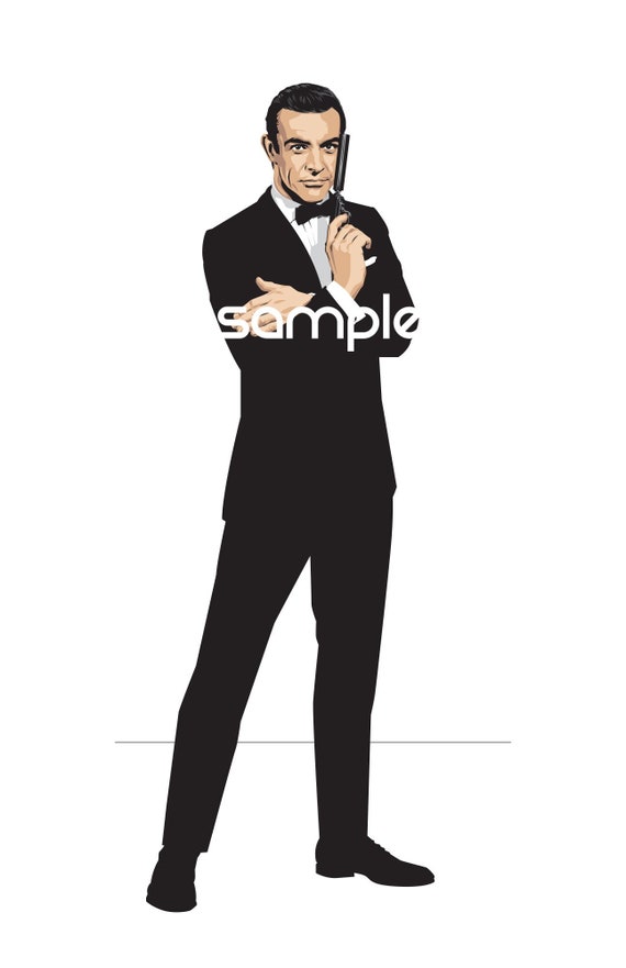 James Bond - Sean Connery - Unofficial Fan Art - 11 X 17