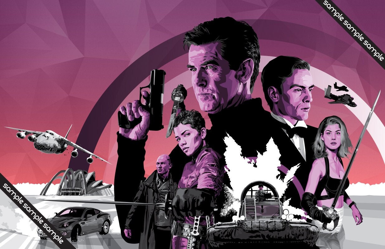 James Bond - Die Another Day - Iluustration - 17 x 11" Digital Print