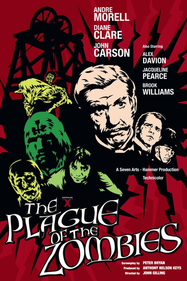 House of Hammer Plague of the Zombies 18 X 12 Digital Print Etsy