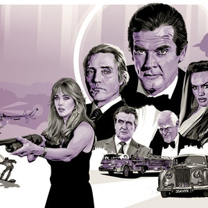 James Bond - A View to a Kill - Illustration - 17 x 11&quot; Digital Print