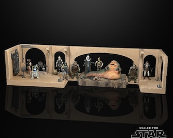 3D Printed Jabba's Throne Room Diorama - Star Wars Display (1:12 Scale)