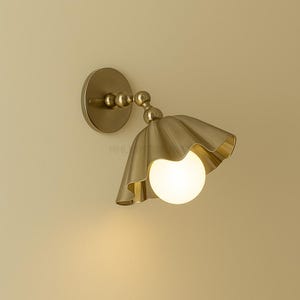 Vintage Brass Ruffle Wall Sconce Pair with Globe Glass, Mid Century Flower Shade Wall Light
Mid Century Modern Brass Wall Sconce Pair with Globe Glass, Italian Style Handmade Wall Lamp
Vintage Flower Wall Sconce Pair, Brass Ruffle Shade with Globe Glass, Bedroom Hallway Light
Italian Style Brass Wall Light Pair with Globe Glass, Mid Century Handmade Wall Sconce
Brass Ruffle Wall Sconce Pair with Globe, Vintage Mid Century Wall Light for Bedroom Hallway 
Wall Sconce Wall Light Wall Lamp Fixture