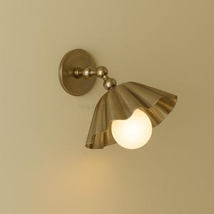 Vintage Brass Ruffle Wall Sconce Pair with Globe Glass, Mid Century Flower Shade Wall Light
Mid Century Modern Brass Wall Sconce Pair with Globe Glass, Italian Style Handmade Wall Lamp
Vintage Flower Wall Sconce Pair, Brass Ruffle Shade with Globe Glass, Bedroom Hallway Light
Italian Style Brass Wall Light Pair with Globe Glass, Mid Century Handmade Wall Sconce
Brass Ruffle Wall Sconce Pair with Globe, Vintage Mid Century Wall Light for Bedroom Hallway 
Wall Sconce Wall Light Wall Lamp Fixture