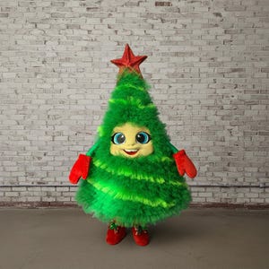 Julgransmaskotdräkt för jultomteevenemang i köpcentret, julparad, företagsreklam, scenshow, professionella artistkläder för vuxna
