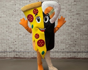 Mascota de pizza y sushi, traje profesional 2 en 1 para promoción de restaurantes, héroe de reparto de comida para adultos, talla única, traje de rollo de pizza.