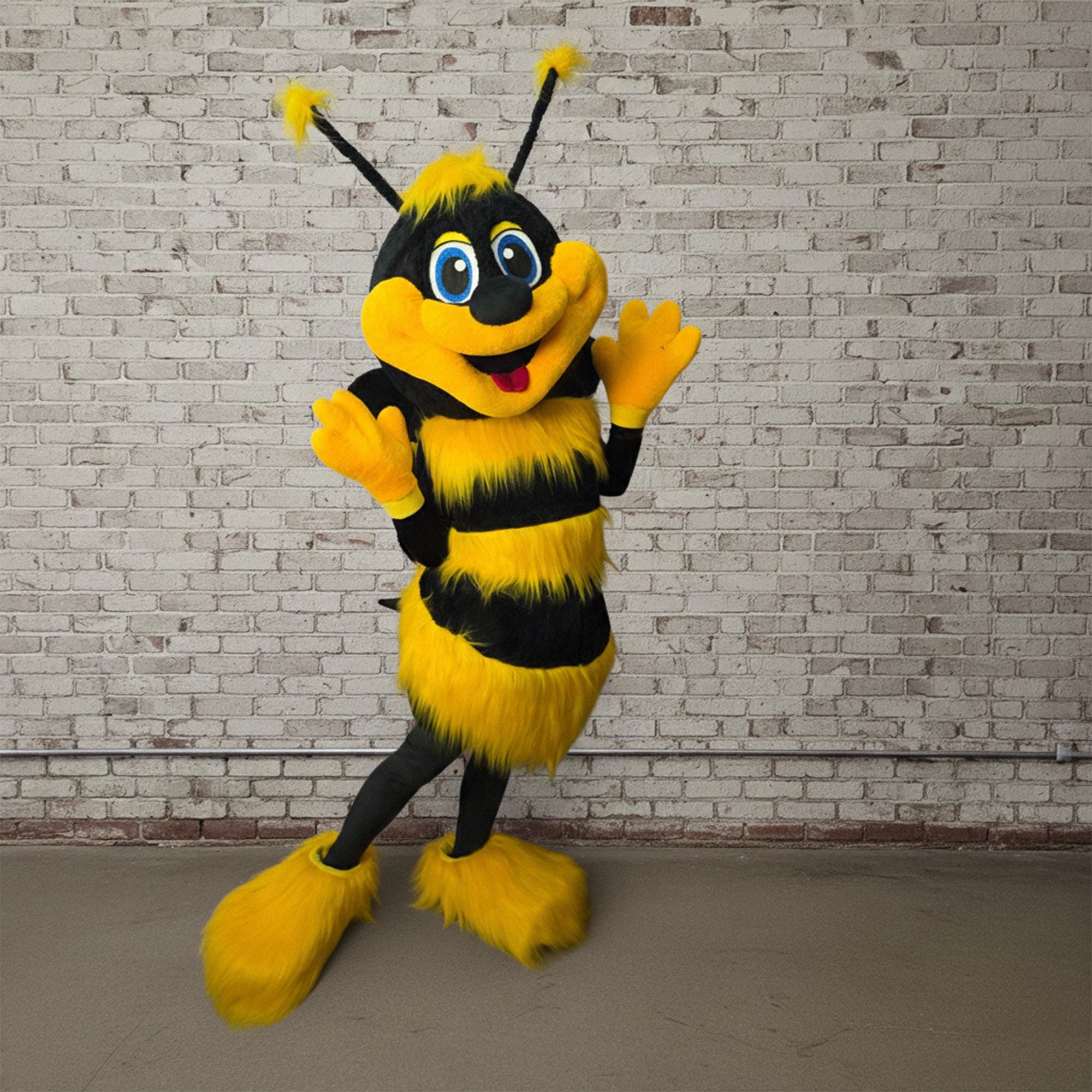Honey Bee Mascot Costume, Bumblebee Plush Animal Suit for Adults ...