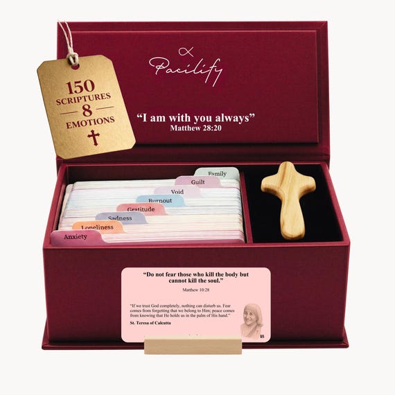 150 Bible Verse Cards | Catholic Saints Reflections, Devotional Gift Set
