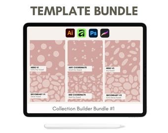 Bundel van Collection Builder-lay-outsjabloon - naadloos patroon - ontwerp oppervlak