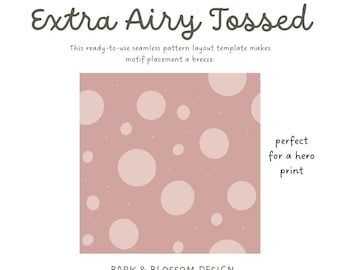 シームレスパターンレイアウトテンプレート - エアリーなヒーローパターンデザイン