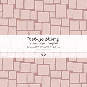 Seamless Pattern Layout Template - Postage Stamp Repeat - Surface Pattern Design