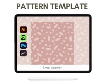 Nahtlose Muster Layout-Vorlage - Kleine Scatter Tossed Koordinaten Muster Design