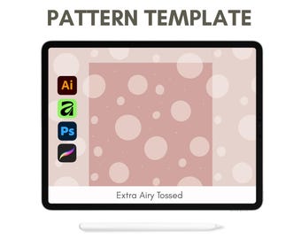 Seamless Pattern Layout Template - Extra Airy Tossed Hero Pattern Design