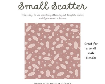 シームレスパターンレイアウトテンプレート - 小さなスケールの散布座標パターンデザイン