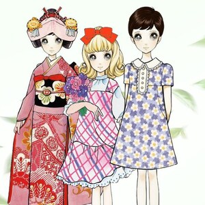 Vintage Japanse Paper Doll kimono - afdrukbare kawaii-modepop met outfits (digitale download)