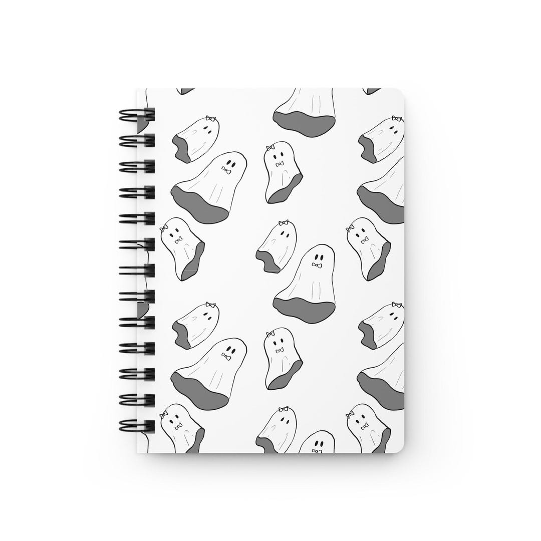 Kawaii Ghost Pattern Spiral Notebook - Etsy