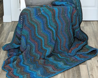 Rustic Teal, Cobalt Blue, Navy, Turquoise, Copper, Rust, and Forest Green Really Big Very Soft Fireside