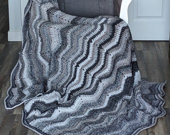 Shades of Gray Very Soft Fireside Afghan