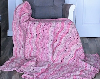 Shades of Pink Pearl Very Very Soft Fireside Afghan