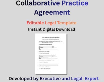 IV Hydration Collaborative Practice Agreement Template (Editable PDF)