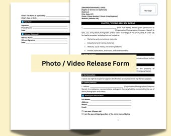 Media Release Form Template Word & PDF - Printable General Consent Form ...