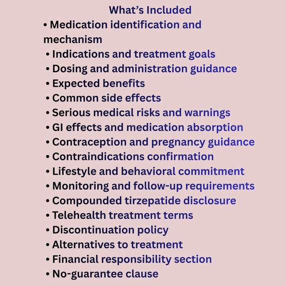 tirzepatide pregnancy contraindication & Contraceptives: Side Effects and Warning Tirzepatide Consent Form | Mounjaro