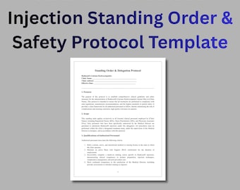 Radiesse Standing Order Template | Med Spa SOP | Aesthetic Nurse Injector Protocol | Calcium Hydroxylapatite CaHA Dermal Filler Policy