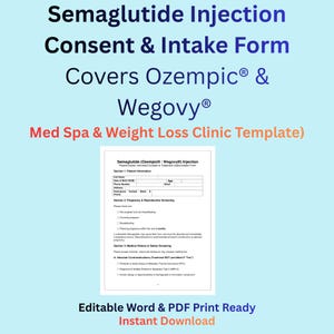 Glp1 Consent Templates - Etsy Glp1 Consent Templates - Etsy