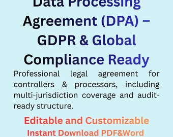 データ処理契約（DPA）テンプレート – GDPR、CCPA、グローバルコンプライアンス法務フォーム