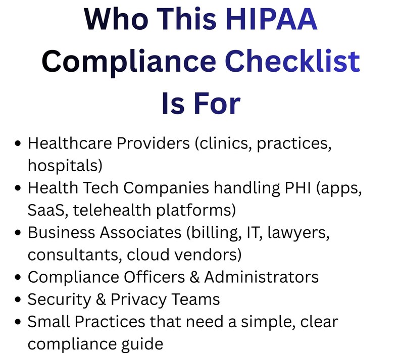 HIPAA Compliance Checklist Template | Privacy & Security Risk ...