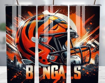 Bengal 20oz Skinny Tumbler Wrap PNG, Sport 20oz Tumbler PNG, Mascot Sublimation Tumbler PNG Digital Download, football Tumbler