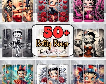 Betty Girl Cartoon Tumbler PNG Bundle: 50+ Designs (Digital Download