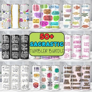 May include: A collection of 20 oz stainless steel tumblers with various inspirational quotes and designs. The tumblers feature quotes like "Be Kind to Yourself" and "Dream Big." The bundle includes a variety of colors and styles, with a straw included.