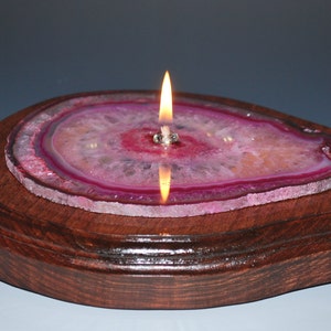 Agate Stone & Hardwood Oil Candle