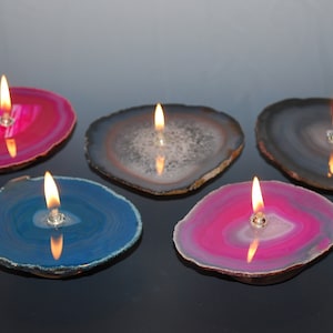 Agate &quot;mini&quot; Oil Candle