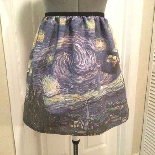 Doctor Who Starry Night skirt - made to order