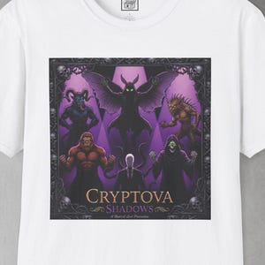 Cryptova Shadows Album T-Shirt | Gothic Cryptid Alt-Rock Band Tee
