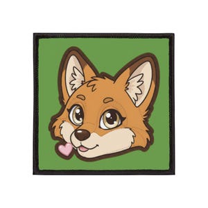 Krissy Orange Fox Fursona Iron-On Patch | Furry Character Badge
