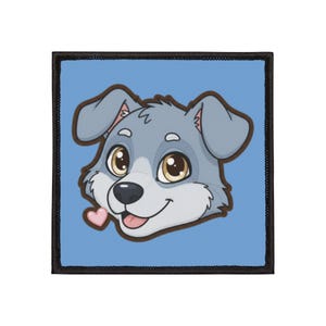 Jasper Grey Wolf Fursona Iron-On Patch | Furry Character Badge