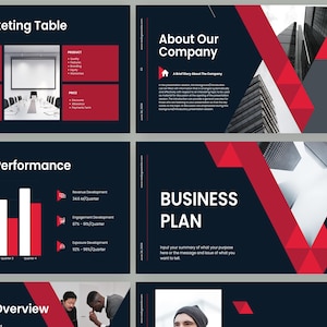 Modern Business Plan PowerPoint Template: Pitch Deck (Digital Download)