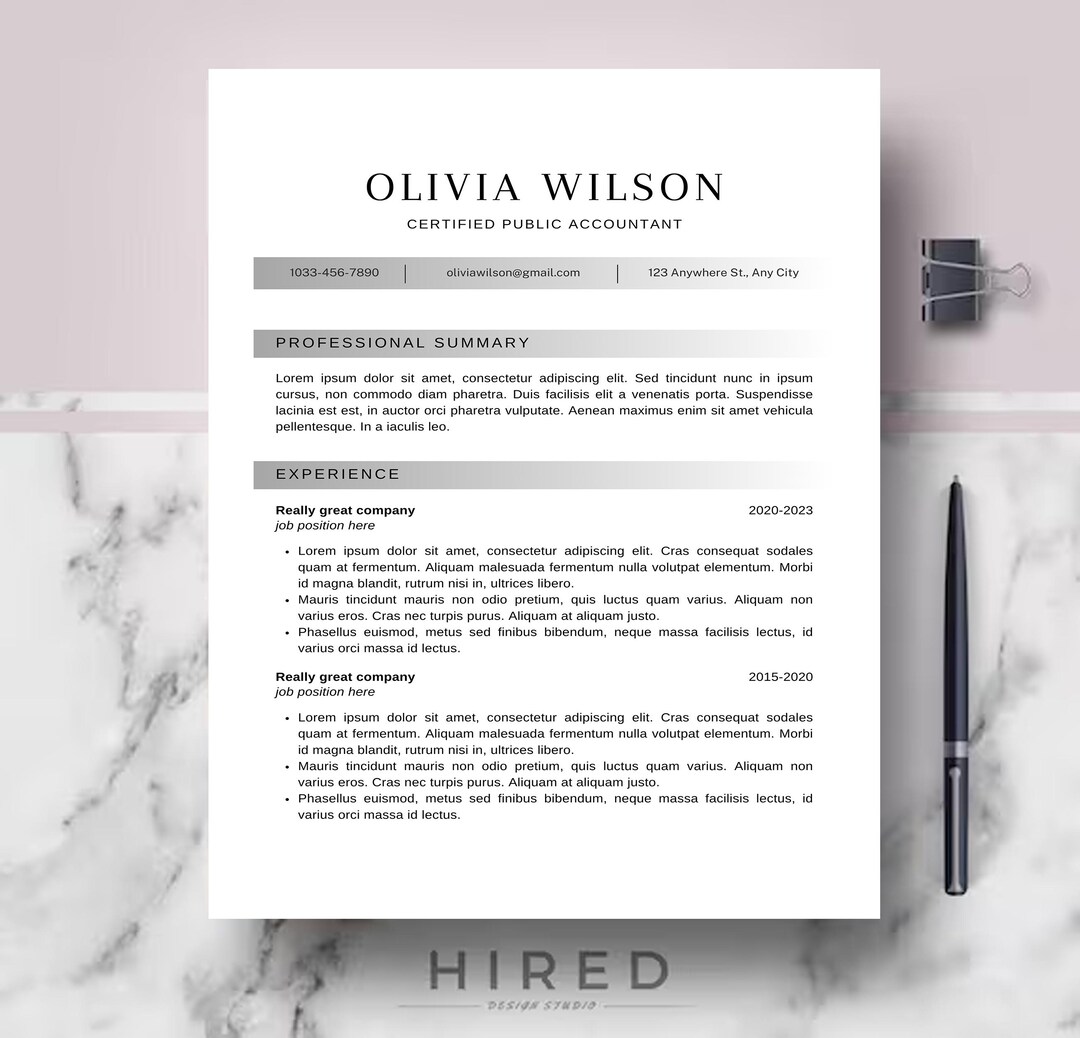 ATS Friendly Resume Template: Modern Canva CV & Cover Letter (digital ...