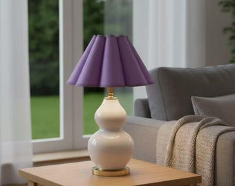 Retro Pleated Lampshade, Home Decor Table Lamp, 9.8x5.5 inches